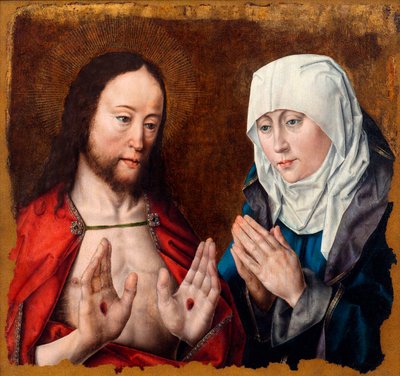 المسيح يظهر لوالدته الجرح في يديه ، ج. 1490. بواسطة أيلبرشت بوتس