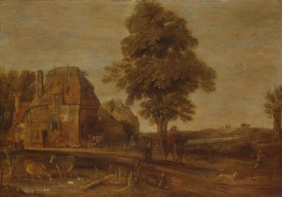 المناظر الطبيعية مع نزل بواسطة Aert van der Neer