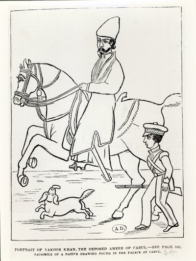 نسخة طبق الأصل من صورة محمد يعقوب خان (1849-1923) أمير أفغانستان بواسطة المدرسة الأفغانية