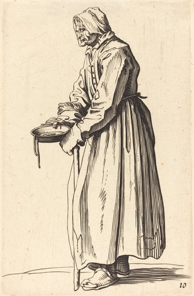 امرأة متسول مع عموم بواسطة After Jacques Callot