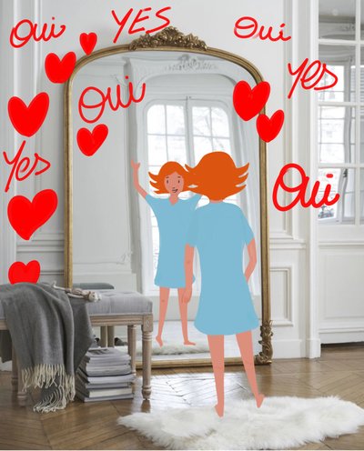 YES OUI، 2023 (الفن الرقمي على الصورة الفوتوغرافية) بواسطة أغنيس جيراردون