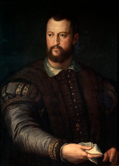 صورة دوق توسكانا كوزيمو الأول دي ميديشي ، 1519-1574 ، بعد 1560. بواسطة أغنولو برونزينو