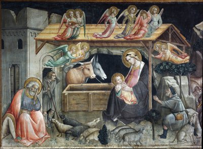 Creche (سرير) لوحة بواسطة Agnolo Gaddi (1350-1396) Duomo ، كنيسة Sacro Cingolo Prato بواسطة أنولو جادي