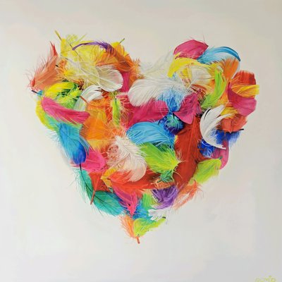 قلب الريش، 2023 (زيت على قماش) بواسطة 