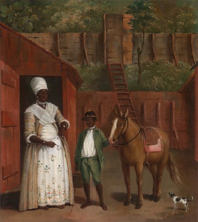 أم مع ابنها والمهر ، كاليفورنيا. 1775. بواسطة أغوستينو برونياس