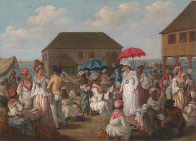 سوق الكتان ، دومينيكا - مشهد السوق ، حوالي 1780. بواسطة أغوستينو برونياس