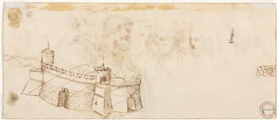 القلعة Crenelated مقابل النصف الثاني 1500s. بواسطة أغوستينو كاراتشي