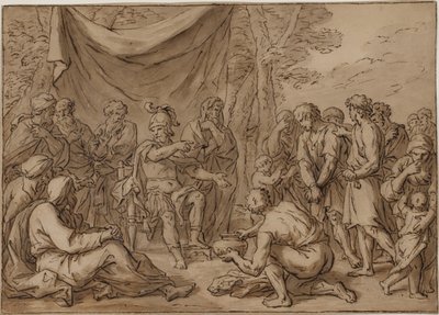 يتم إحضار السجناء أمام زعيم الميدان بواسطة Agostino Carracci