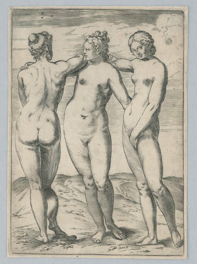 النعم الثلاث بواسطة Agostino Carracci