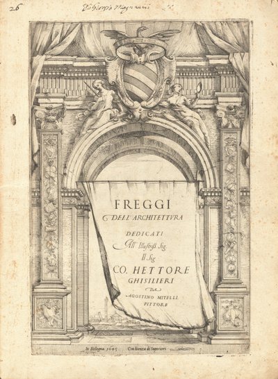 فريغى للهندسة المعمارية بواسطة Agostino Mitelli