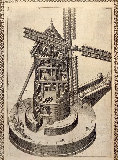 Windmill بواسطة Agostino Ramelli