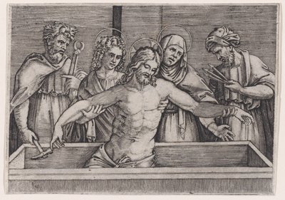 قبر المسيح ، كاليفورنيا. 1514-36. بواسطة أغوستينو فينيزيانو
