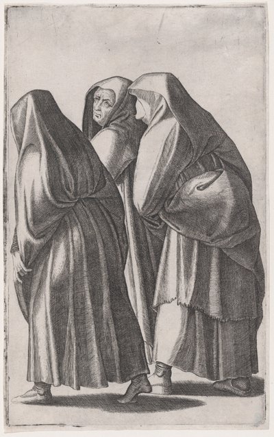 تذهب النساء القديسات الثلاث إلى القبر ، كاليفورنيا. 1514-36. بواسطة أغوستينو فينيزيانو