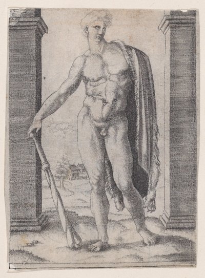 يونغ هرقل ، كاليفورنيا. 1514-36. بواسطة أغوستينو فينيزيانو