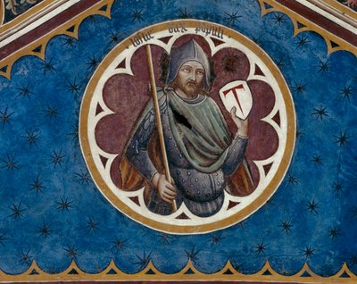Lotharius ، dux populi ، تفاصيل الامتداد الرابع للسقف (فريسكو) بواسطة Agostino di Marsiglio