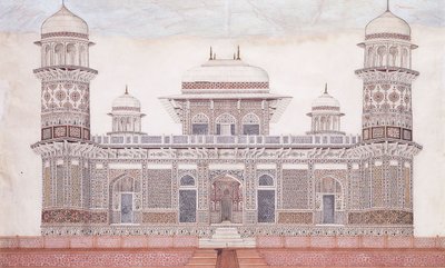 قبر الإتماد الدولة ، حوالي عام 1815 (رسم وقلم وحبر أسود ، ث - ج ، تم زيادته بلمسات س) بواسطة مدرسة اجرا
