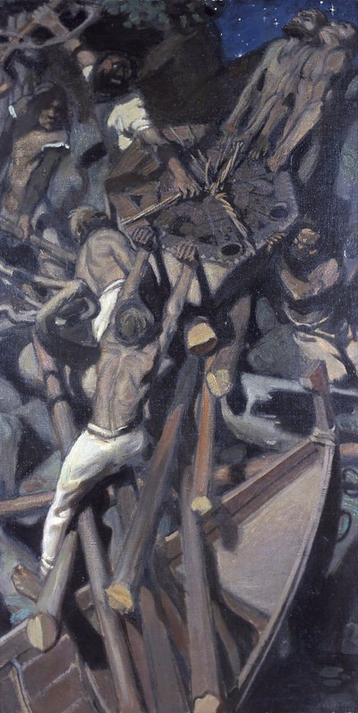 L'enlevement du Sampo - اختطاف سامبو - Akseli Gallen-Kallela (1865-1931). زيت على قماش بواسطة أكسيلي فالديمار جالن كاليلا