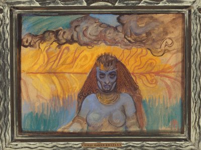 La femme babylonienne - المرأة البابلية - Akseli Gallen-Kallela (1865-1931). غواش على ورق مقوى بواسطة أكسيلي فالديمار جالن كاليلا
