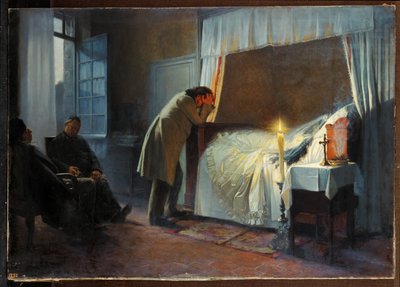 فراش الموت للسيدة بوفاري (لوحة على قماش) بواسطة ألبرت أوغست فوري