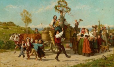 مهرجان صانع النبيذ. 1865 بواسطة ألبرت أنكر
