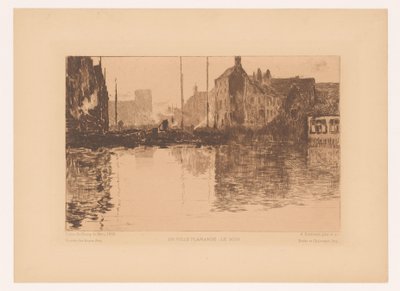 عرض الميناء في فلاندرز En ville Flamande ، le soir (العنوان على الكائن) بواسطة ألبرت بيرتسوين