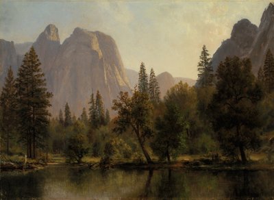 صخور الكاتدرائية ، وادي يوسمايت ، كاليفورنيا. 1872. بواسطة ألبرت بيرشتات