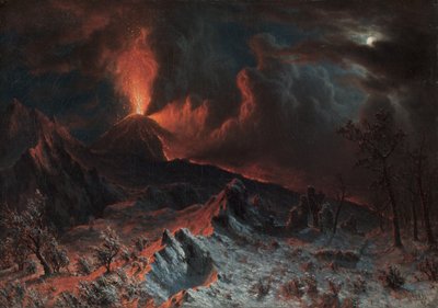 جبل فيسوفيوس عند منتصف الليل ، 1868. بواسطة ألبرت بيرشتات
