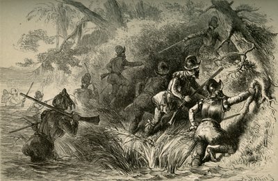 شرع الفرنسيون في مهاجمة الحصن الإسباني على سانت جونز ، 1877. بواسطة ألبرت بوبيت