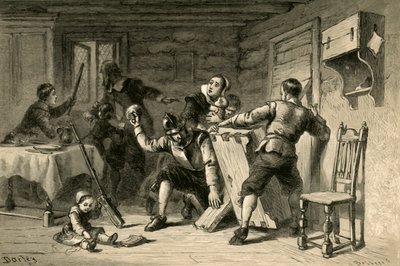 المتشددون يحاصرون منزلهم ضد الهنود ، 1877. بواسطة ألبرت بوبيت