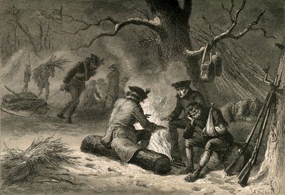 القوات الأمريكية في Valley Forge ، 1877. بواسطة ألبرت بوبيت