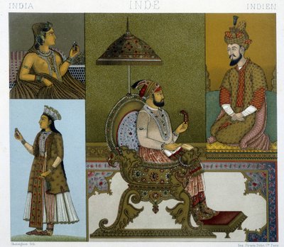 أزياء منغولية ، نقش راسينيت بواسطة ألبرت تشارلز أوغست راسينت