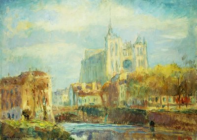 كاتدرائية أميان في خريف الشمس ؛ كاتدرائية أميان: Autumn Sun Effect ، 1910 بواسطة ألبرت تشارلز ليبورغ