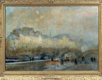 باريس ، قفل La Monnaie ، شمس الشتاء ، أو منظر Pont-Neuf و Île de la Cite لوحة لألبرت ليبورغ (1849-1928). القرن ال 19. شمس. 0.815 × 1.155 Musee d'Orsay ، باريس - باريس ، L'Ecluse de La Monnaie ، شمس الشتاء ، أو منظر Pont-Neuf و t بواسطة ألبرت تشارلز ليبورغ