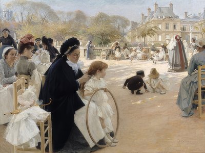 حديقة لوكسمبورغ ، باريس. 1887 بواسطة ألبرت جوستاف أريستيدس إديلفيلت