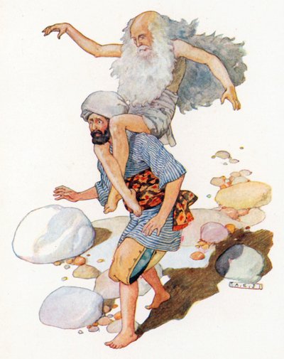 "كنت على وشك الاختناق" (طباعة حجرية ملونة) بواسطة ألبرت إدوارد جاكسون