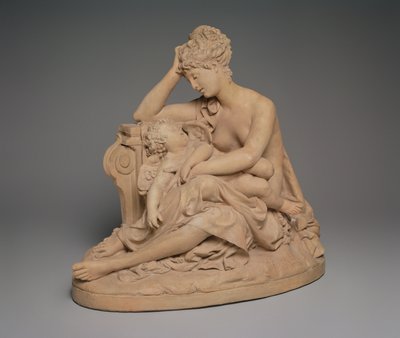 فينوس والحب ، c.1864 (الطين) بواسطة Albert Ernest Carrier Belleuse