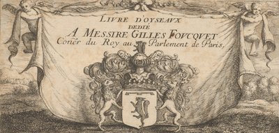 صفحة العنوان: Livre d'Oyseaux Book of Birds ، 1655-1660. بواسطة ألبرت فلمش