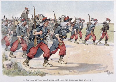 فوج إن مارش - في "" الألبوم العسكري "لألبرت غيوم (1873-1942) ، كاليفورنيا. 1900 بواسطة ألبرت غيوم