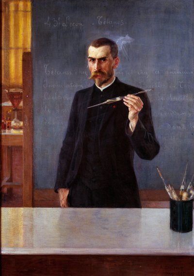 صورة للدكتور إميل رو ، مساعد لويس باستير في عام 1894 لوحة لألبرت إديلفيلت (1854-1905) (ec.fin.) 1894 باريس ، متحف باستور - صورة للدكتور إميل رو ، مساعد لويس باستير ، في 1894. Edelfelt (1854-1905) (الفنلندية بواسطة ألبرت جوستاف أريستيدس إديلفيلت