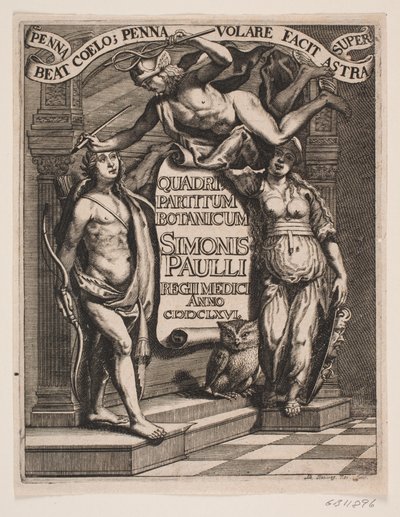 Titelblad til Simon Paulli ، "Quadripartitum Botanicum" ، 1667 بواسطة Albert Haelwegh