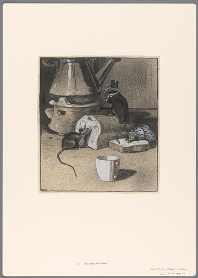 تصميم لرسوم كاريكاتورية سياسية: The Greedy Rodents. إلى شطيرة العمال بواسطة ألبرت هان (الثاني)