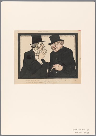 تصميم رسم كاريكاتوري سياسي حول قانون معاشات الشيخوخة: Onder Broeders بواسطة ألبرت هان (الثاني)