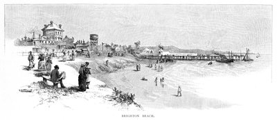 شاطئ برايتون ، ملبورن ، فيكتوريا ، أستراليا ، 1886. بواسطة ألبرت هنري فولوود