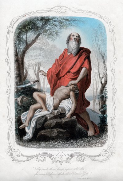 لا تضع يدك على الفتى الآن أنا أعلم أن الله يخاف الله ، c1850. بواسطة ألبرت هنري باين