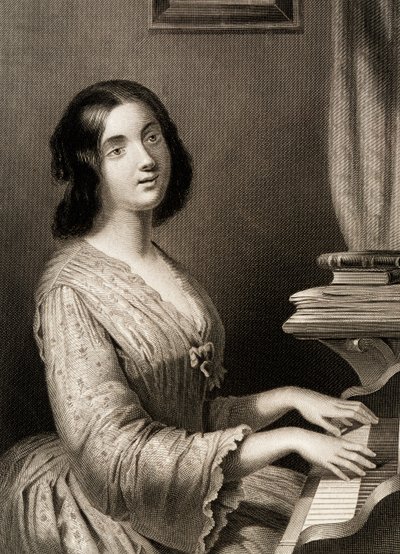 مغني برفقة البيانو ، حوالي عام 1840 ، بواسطة ألبرت هنري باين (1812-1902) بواسطة ألبرت هنري باين