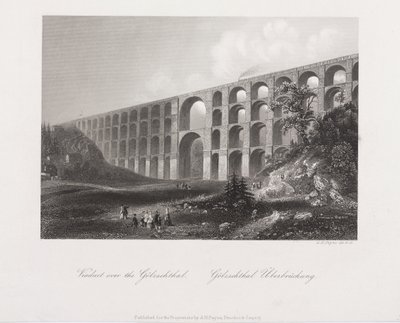 الجسر فوق جولزشتال ، ساكسونيا ، c.1840 بواسطة ألبرت هنري باين