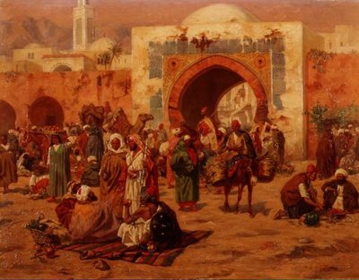عند بوابة المدينة بواسطة ألبرت جوزيف فرانك