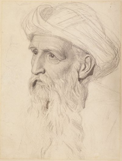 دراسة لرأس إيليا ، 1860-1861 بواسطة البرت جوزيف مور