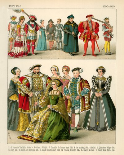 زي إنجليزي 1500-1550 بواسطة Albert Kretschmer
