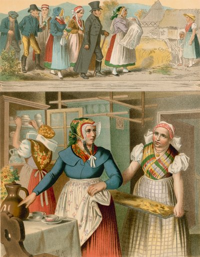 زي ألماني ، Preussen (مقاطعة سيليزيا) ، Buchwald ، Fischbach بواسطة ألبرت كريتشمر